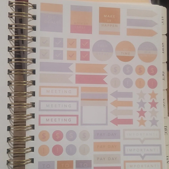 MOLLY & REX French bulldog frenchie monthly weekly daily planner book w stickers - Picture 3 of 9